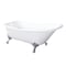 Aqua Eden Clawfoot Bathtubs, 66.56 L, 29.5 W, White/Polished Chrome, Cast Iron VCT7D6630NF1 - alternate 1